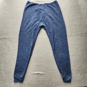 Hot Chillys Power Wool Thermal Pants Mens XL Blue Base Layer Made In Canada